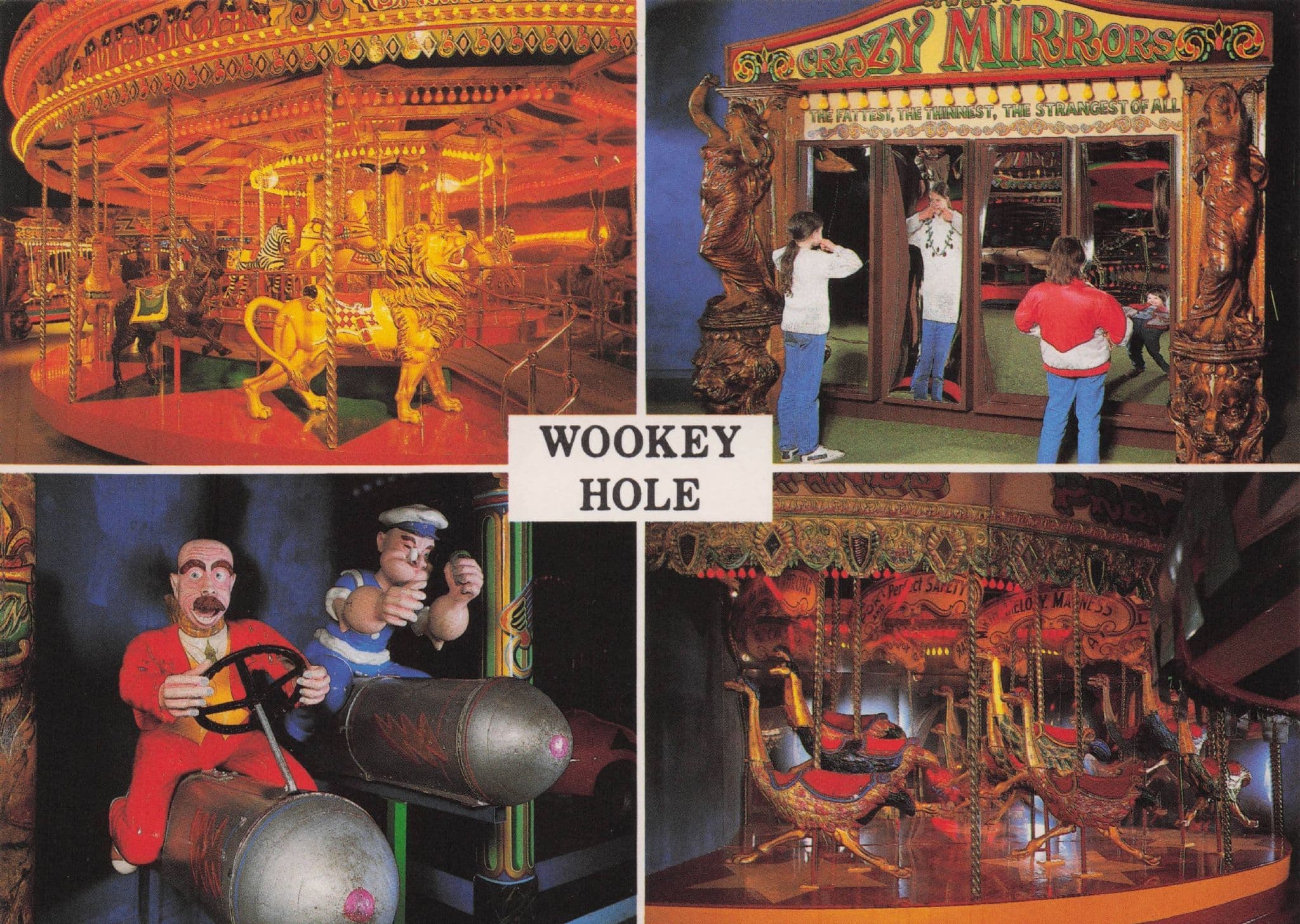 Popeye The Sailor Old Fairground Machine Wookey Hole Postcard