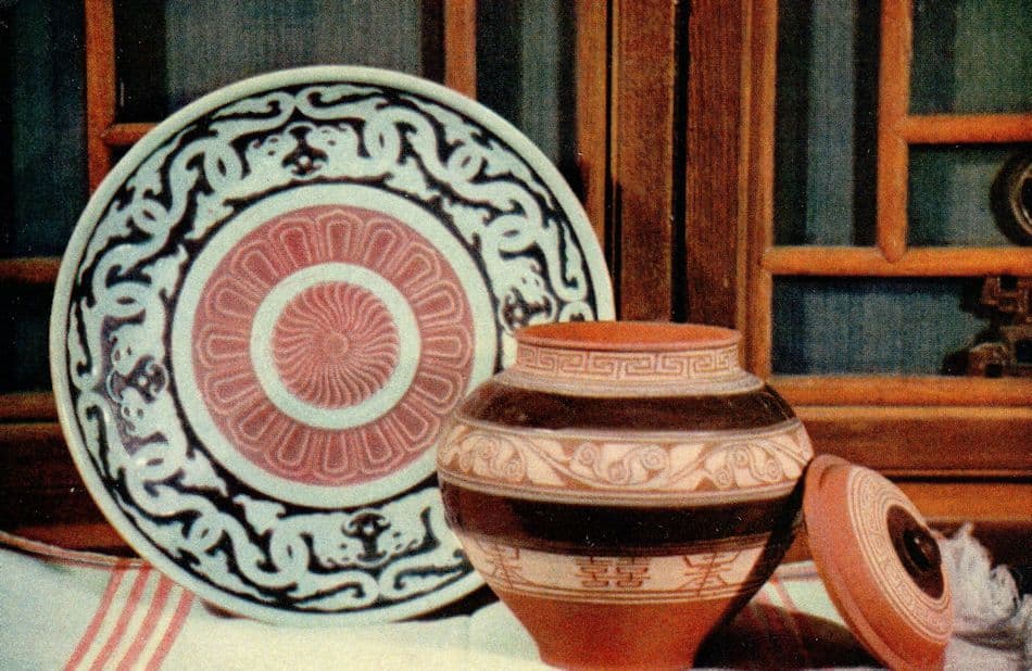 Porcelain Plate Ying Ching Chinese Chingtehchen Kiangsi Province Postcard