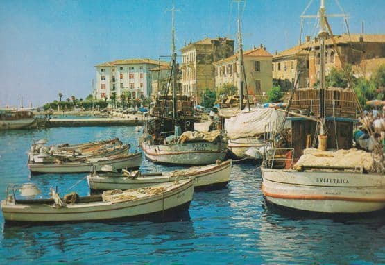 Porec Harbour Croatian Fishing Boats Croatia Postcard
