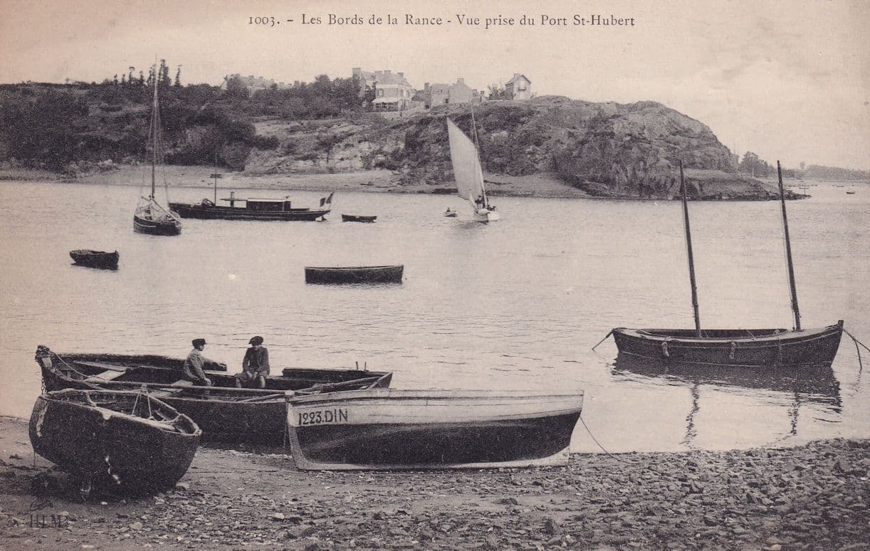 Port St Hubert Old Boats Antique French Postcard