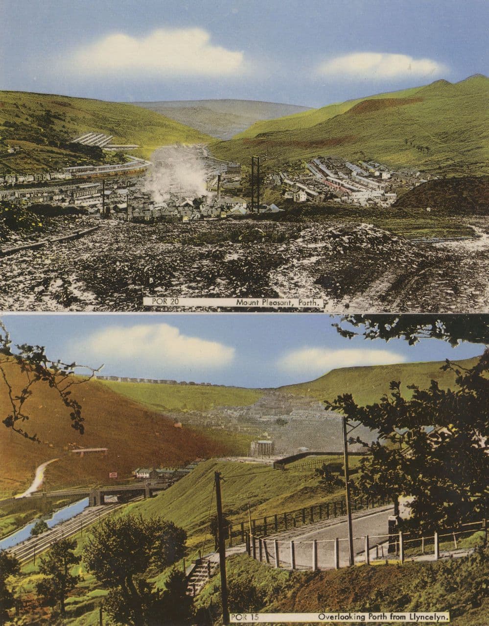 Porth from Llyncelyn Cornwall Mount Pleasant 2x 1970s Postcard s