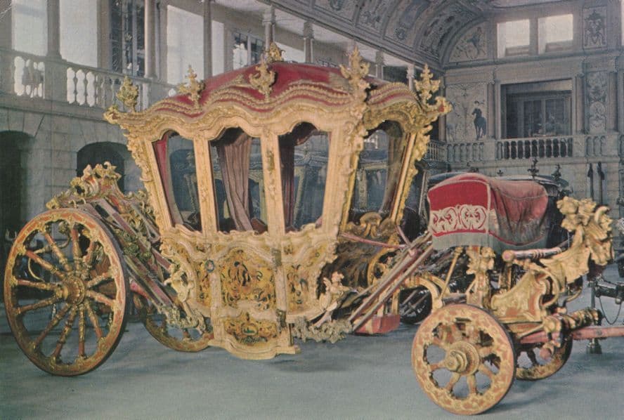 Portugal Crown Coach Portuguese Carriage XVIII Century Postcard