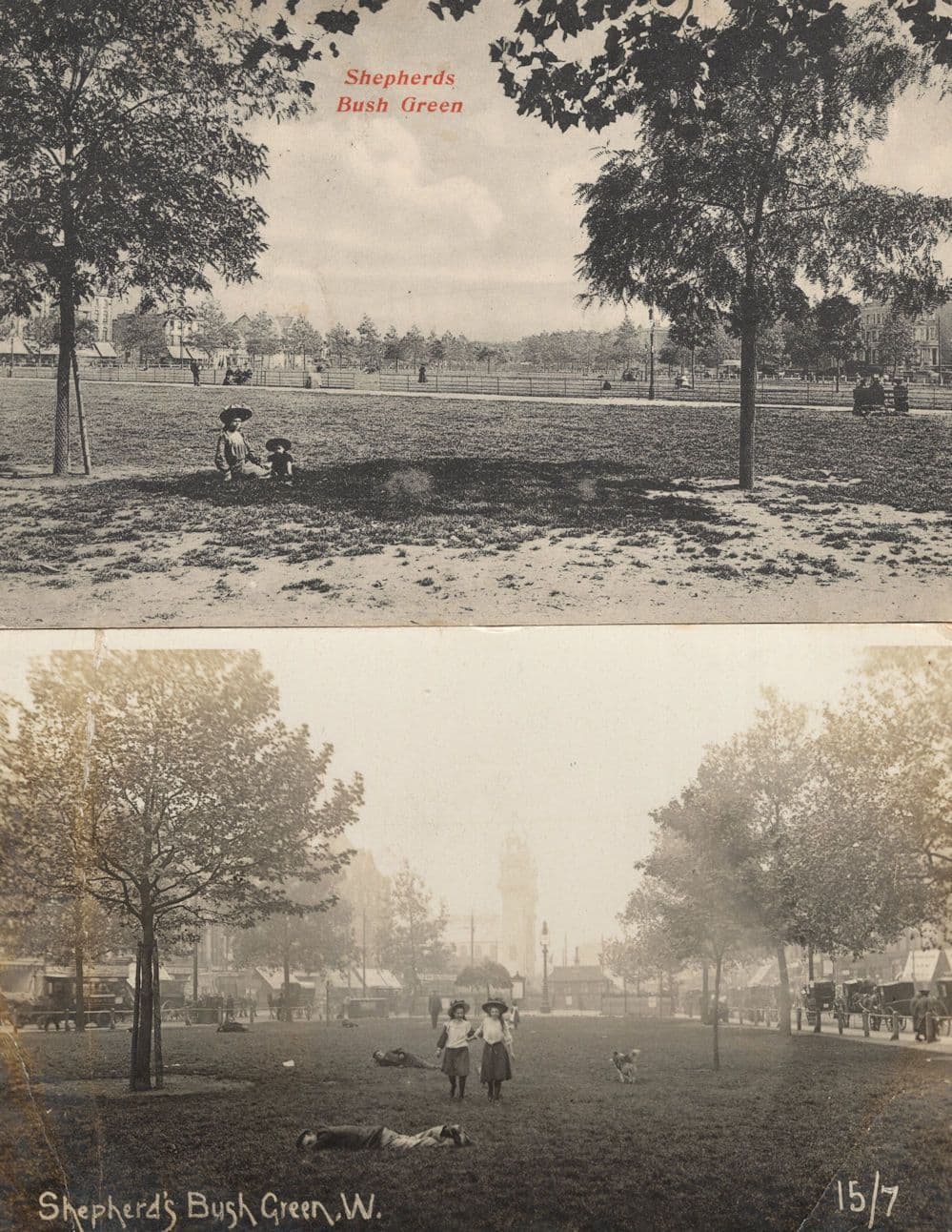 Posh Children at Shepherds Bush Green London Old Postcard & MORE