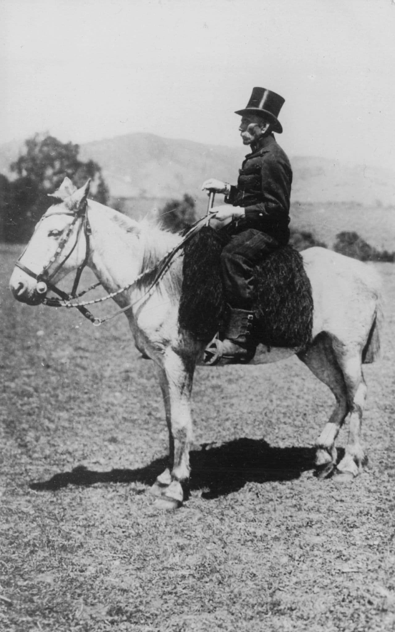 Posh Horse & Rider Puerto Montt Chile Old Real Photo Postcard