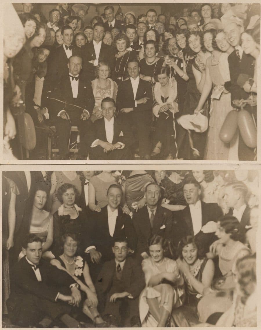 Posh Stoke Newington London 2x Party Real Photo N16 Old Postcard s