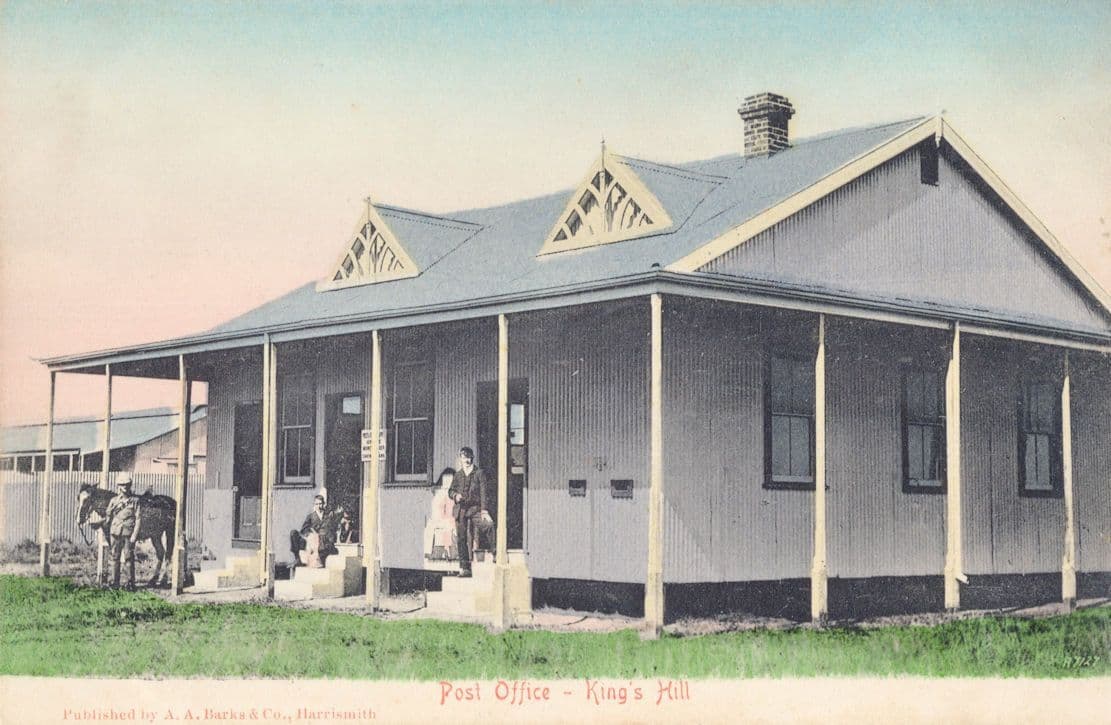 Post Office Kings Hill South Africa Old Postcard