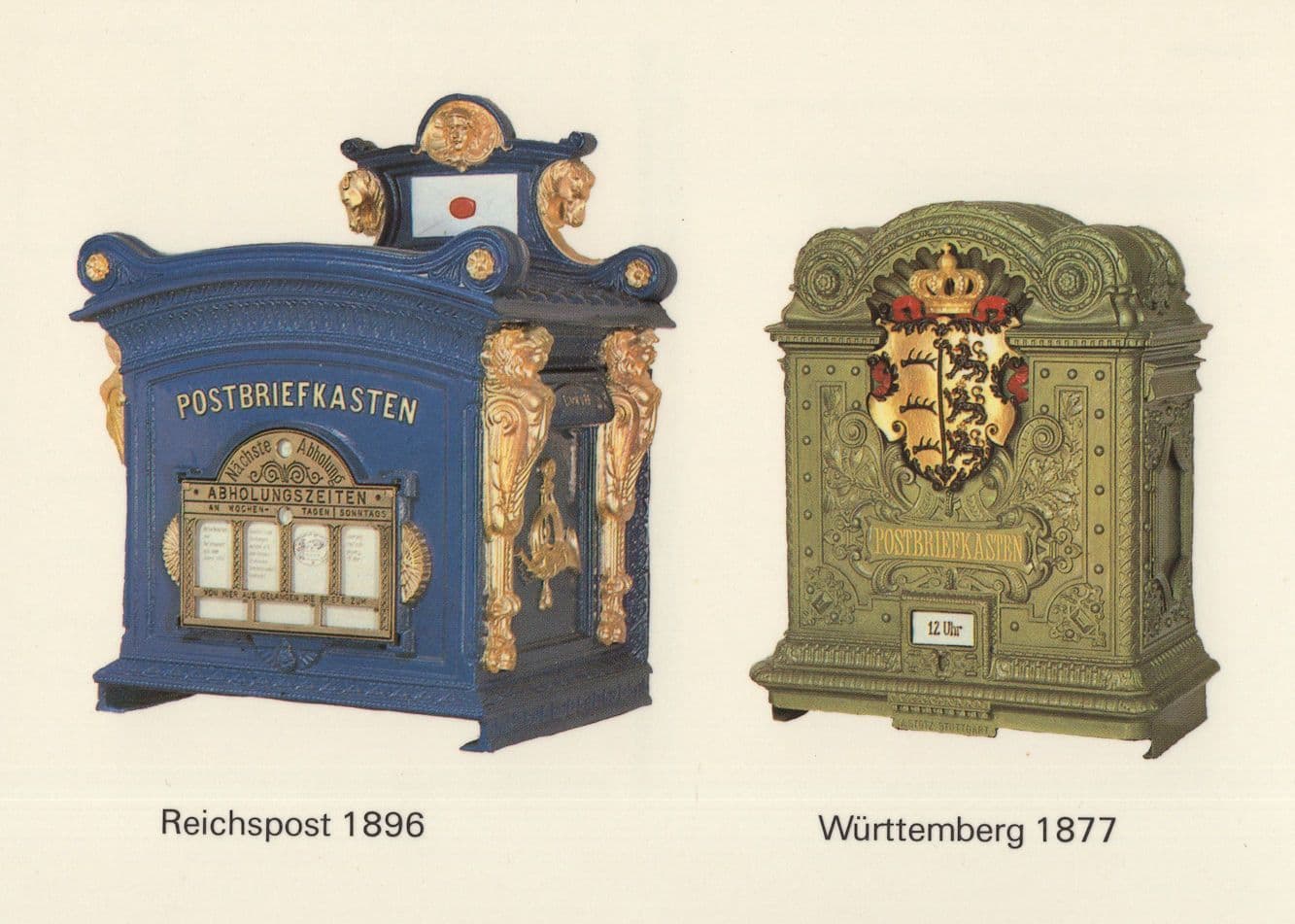 Postbriefkasten Reichspost 1896 Wurttemberg German Postcard
