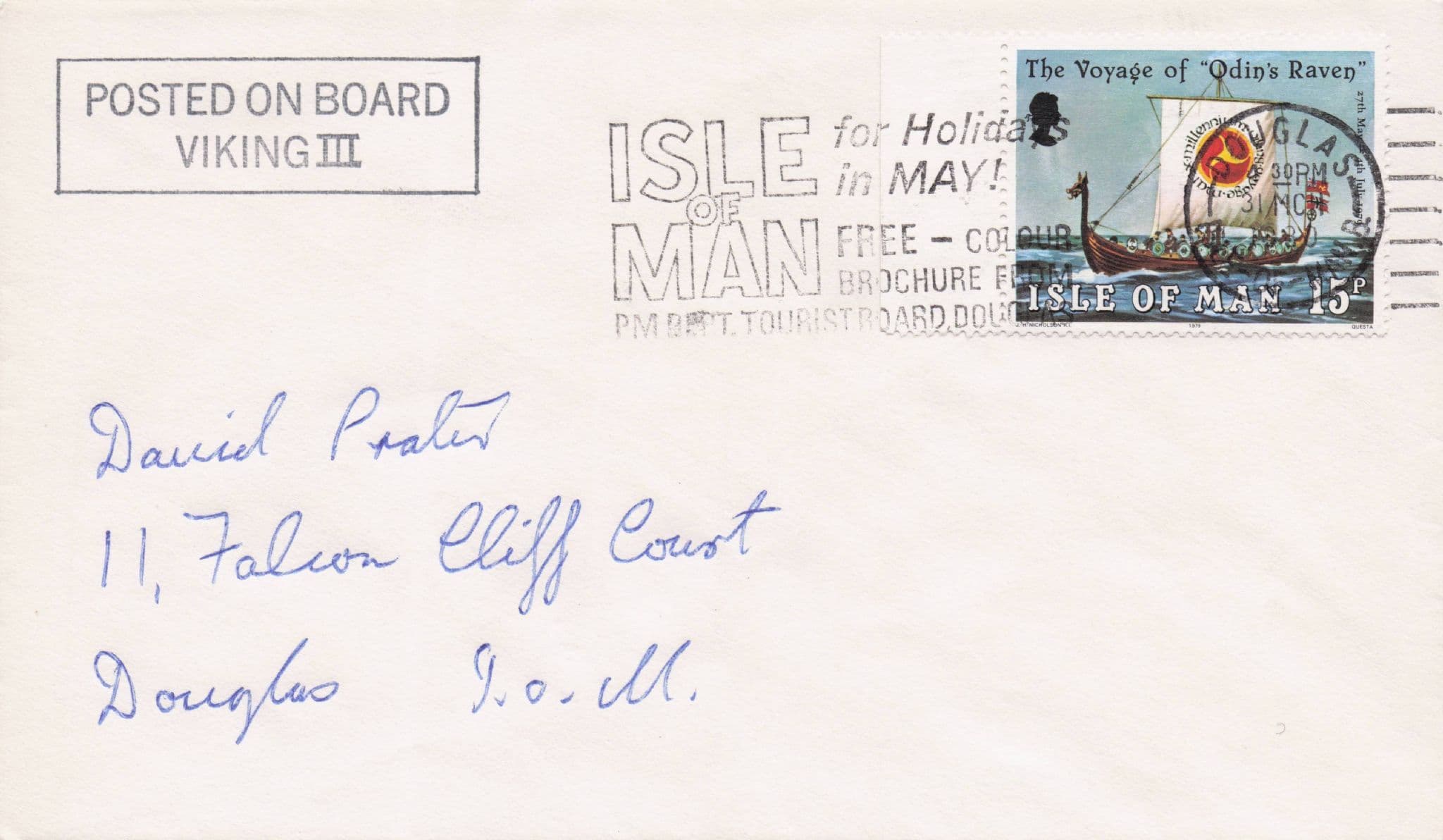 Posted On Board HMS Viking III Ship Isle Of Man 1980 Cover