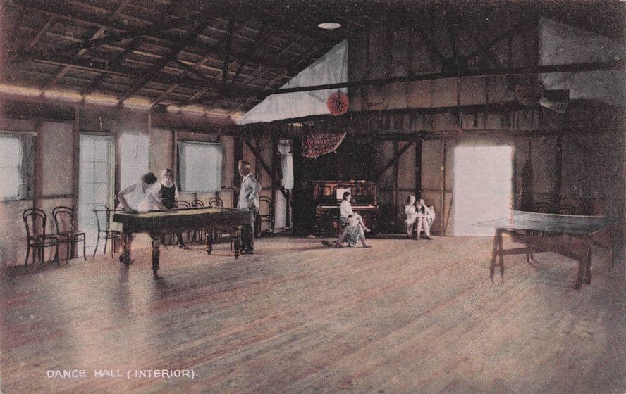 Potters Holiday Camp Dance Hall Table Games Norfolk Great Yarmouth Old Postcard