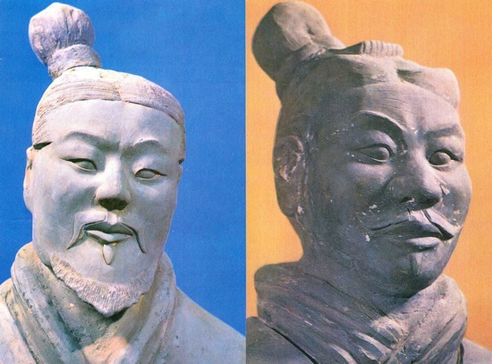 Pottery Museum A Warrior In Battle Robe Chinese 2x Postcard