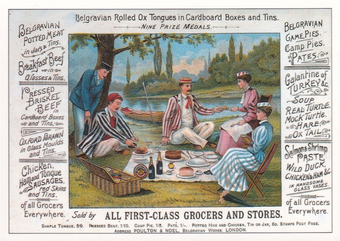 Poulton & Noel Worlds Greatest Food Grocers Advertising Postcard