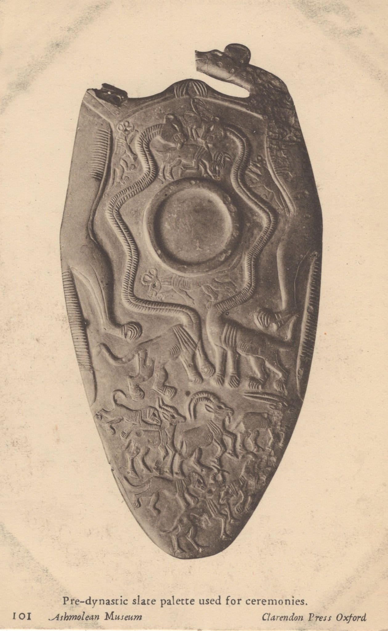 Pre Dynastic Slate Palette For Egyptian Ceremony Old Postcard
