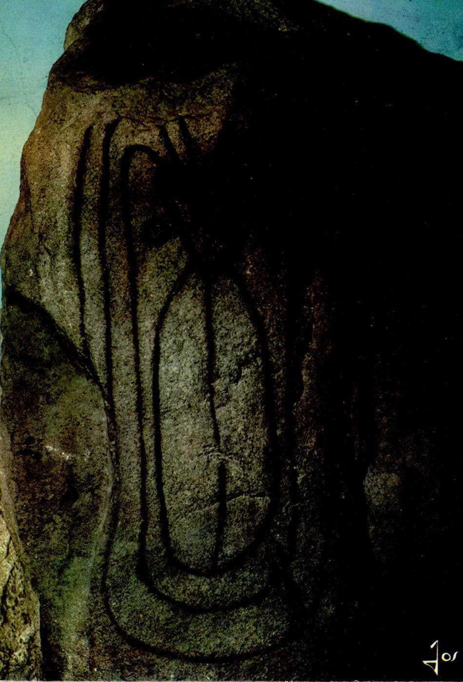 Prehistoric Grave Dolmen Megalithic Tomb Carnac French Postcard