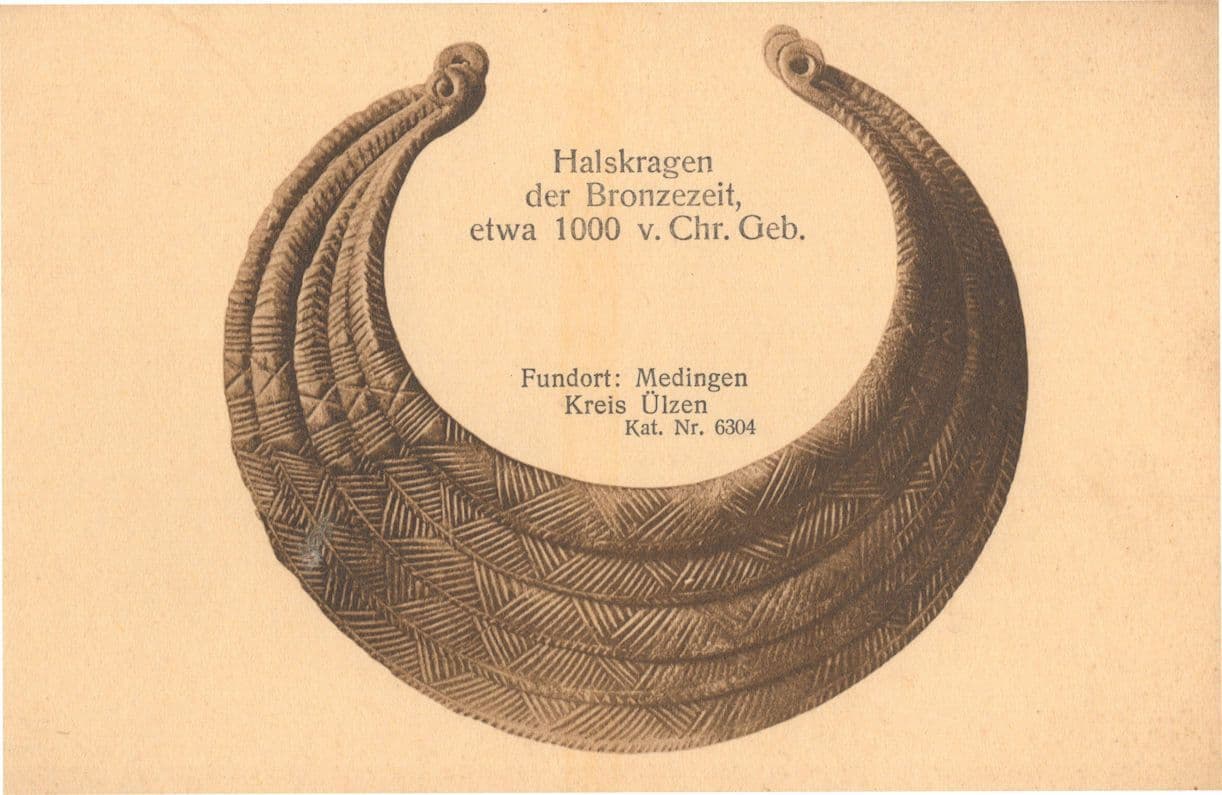 Prehistoric Jewellery Necklace Antique Hannover Museum Postcard