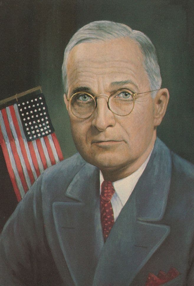 President Harry Truman USA Old Masters Painting Postcard