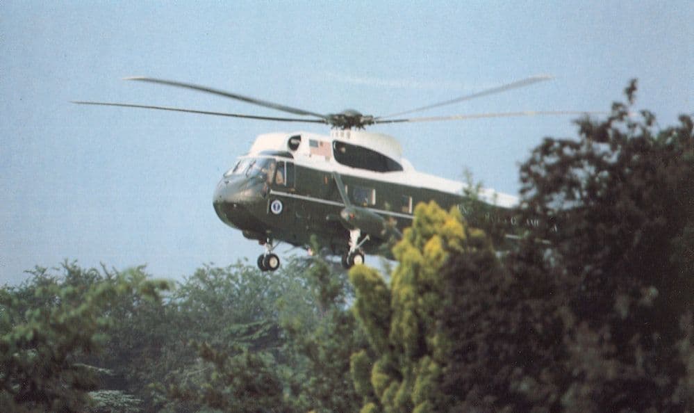 President Reagan Helicopter UK Arrival Princess Diana 1983 Postcard