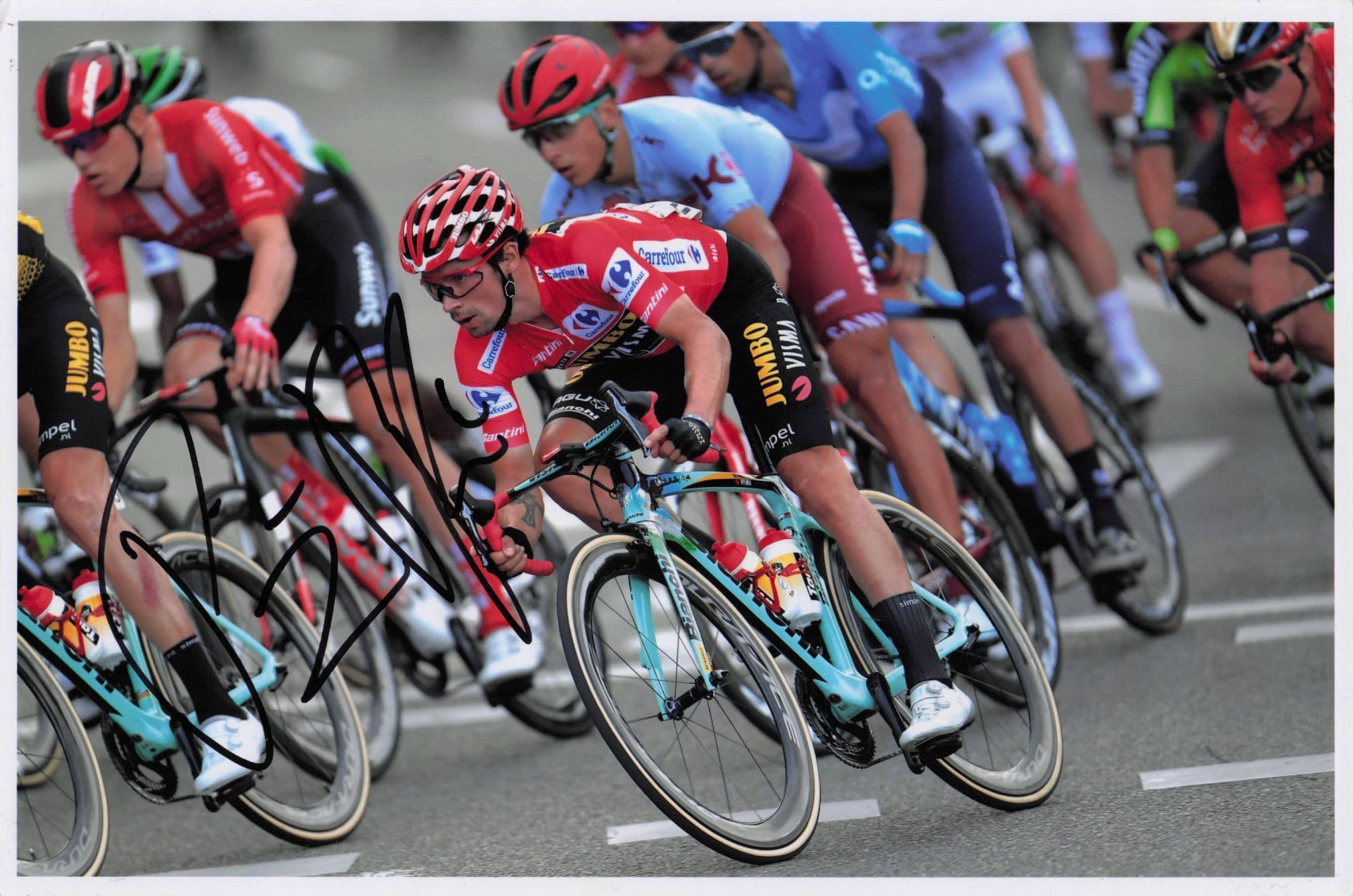 Primoz Roglic Slovenian Cycling 2019 Vuelta Espana 12x8 Hand Signed Photo