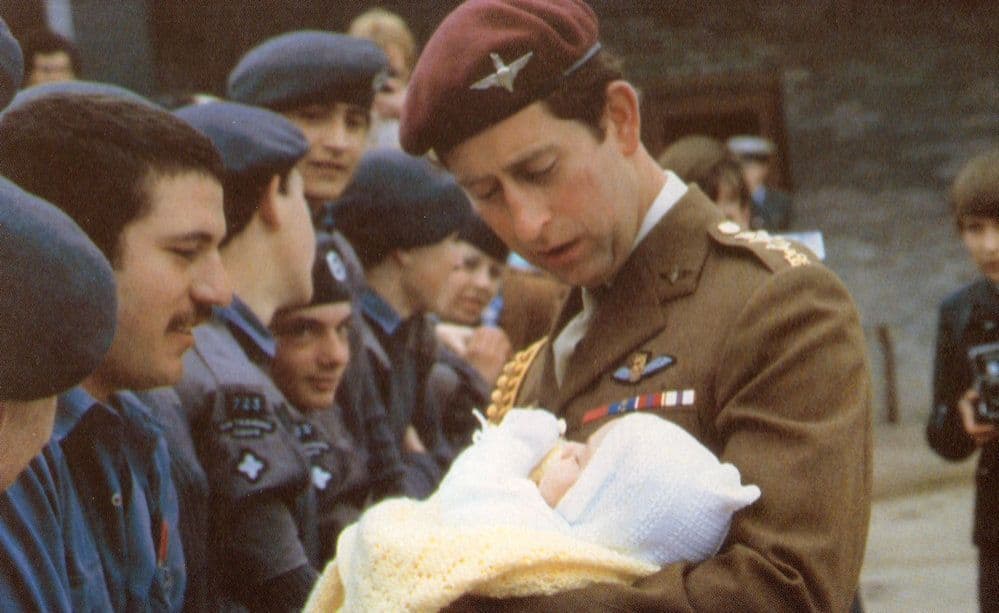 Prince Charles Holding A Baby 1982 Royal Family Postcard