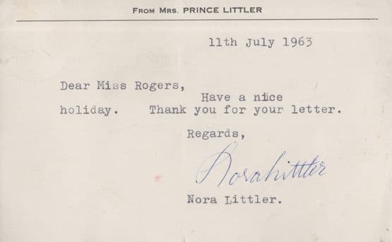 Prince Nora Littler Edwardian Theatre Pantomime Family Old Hand Signed Postcard