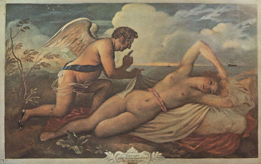Prince Regent Awakening The Spirit Of Brighton Risque LGBT Old Postcard