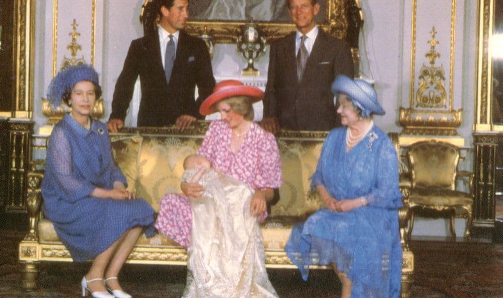 Prince William Christening Royal Family Portrait 1982 Postcard