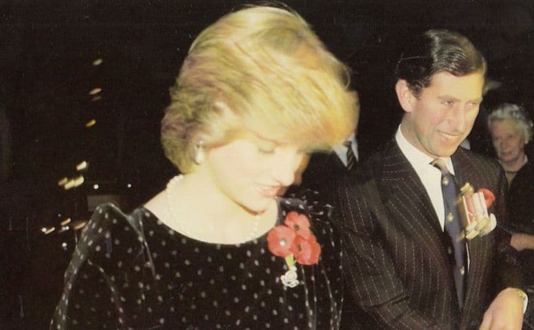 Princess Diana at London Albert Hall Remebrance Sunday Royal Royalty Postcard