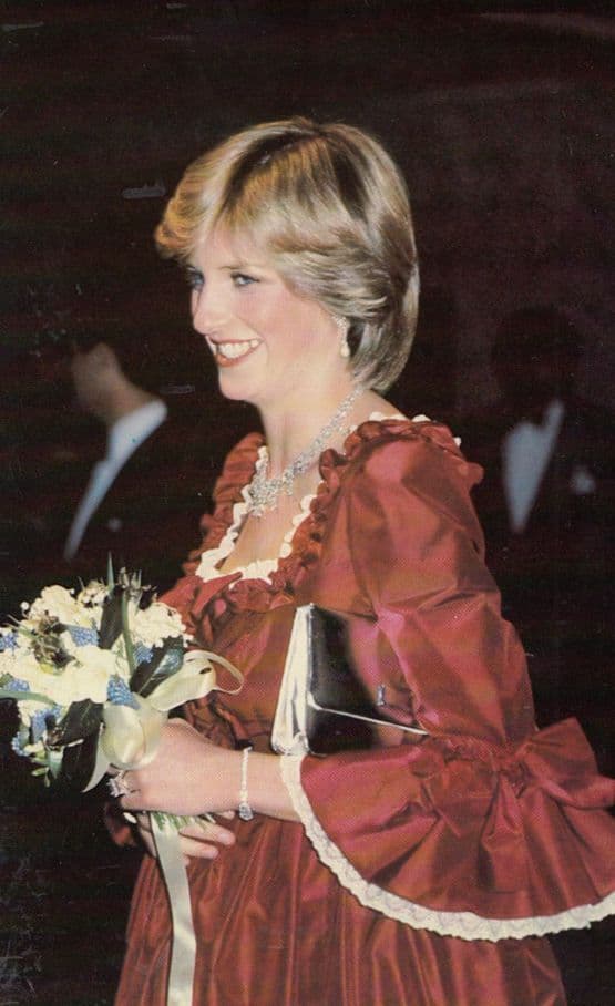 Princess Diana at the Barbican Centre London in 1982 Royal Postcard