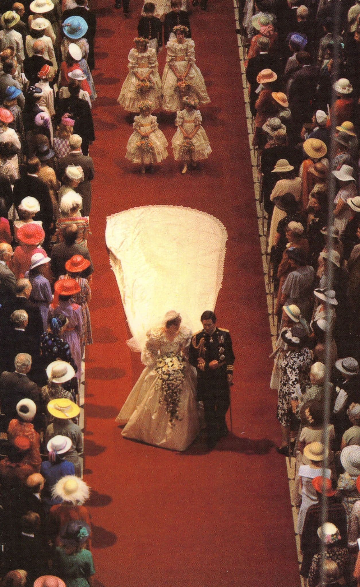 Princess Diana Bridesmaids Long Bridal Train Royal Wedding Limited Edition Postcard