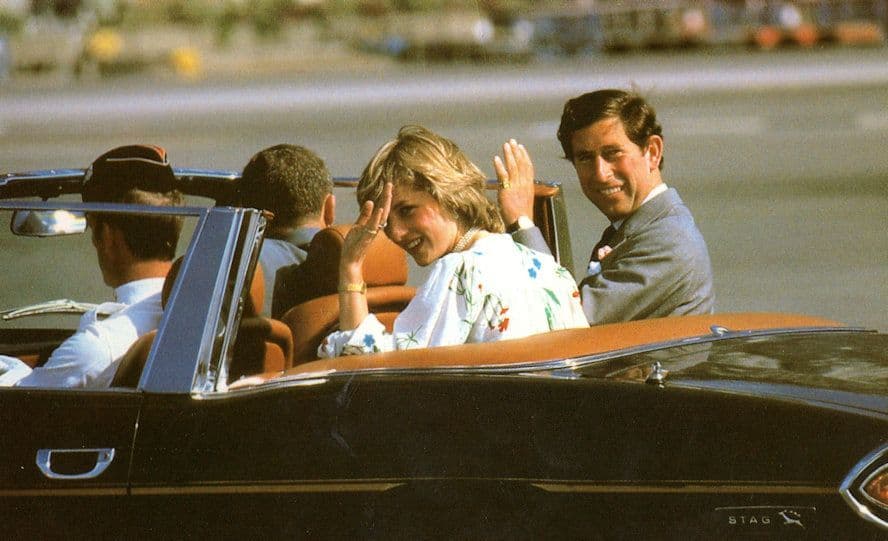 Princess Diana Leaving Gibraltar Airport in 1981 Royal Wedding Postcard