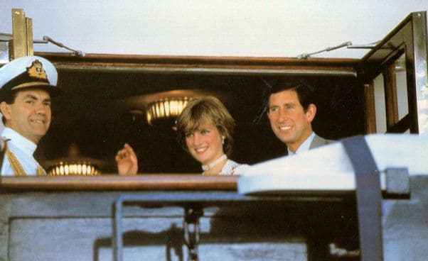 Princess Diana Prince Charles Sailing Royal Yacht Postcard