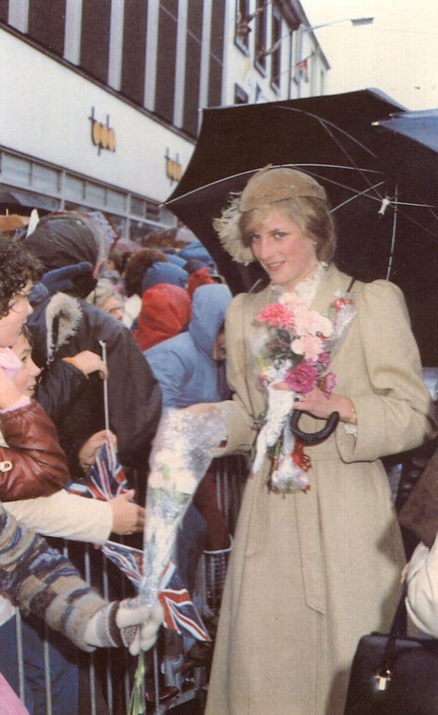 Princess Diana Shopping at St Davids Wales Royal Wedding Postcard