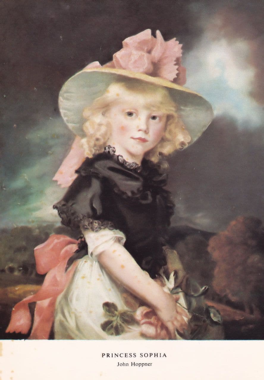 Princess Sophia John Hoppner Rare Medici Painting Postcard