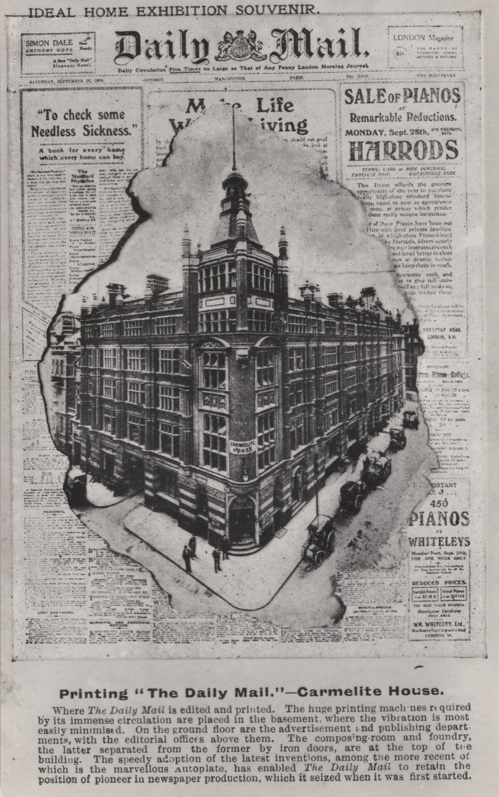 Printing The Daily Mail Newspaper Postcard