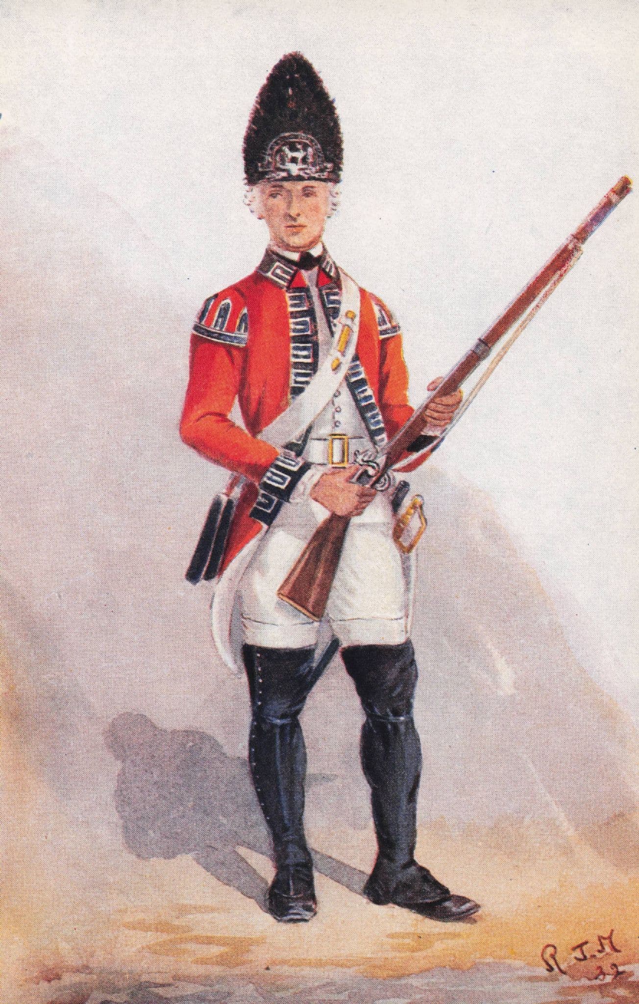 Private 1768 Royal Regiment Of Foot Military Gale & Polden Postcard