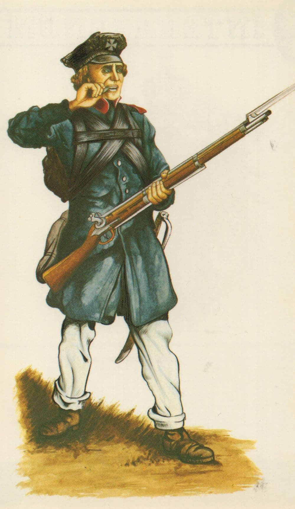 Private 1813 Soldier 2nd Brandenburg Landwear Infantry Postcard