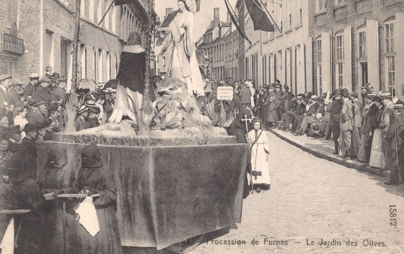 Procession De Furnes Soldats Roumains Military Belgium Old Postcard