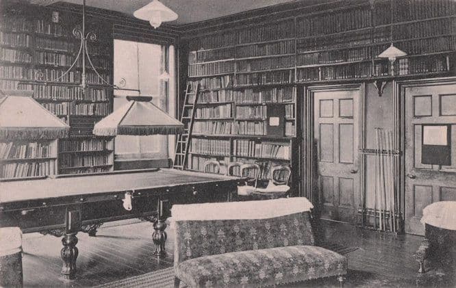Professor's Billiard Room at St Bede's College Manchester Old Postcard