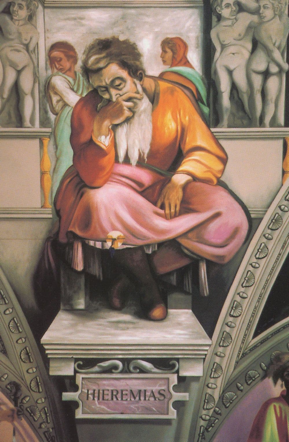 Prophet Jeremiah Goring Sussex Sistine Chapel Postcard