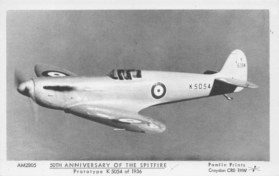 Prototype K5054 Spitfire in 1936 Plane Aviation Photo Postcard