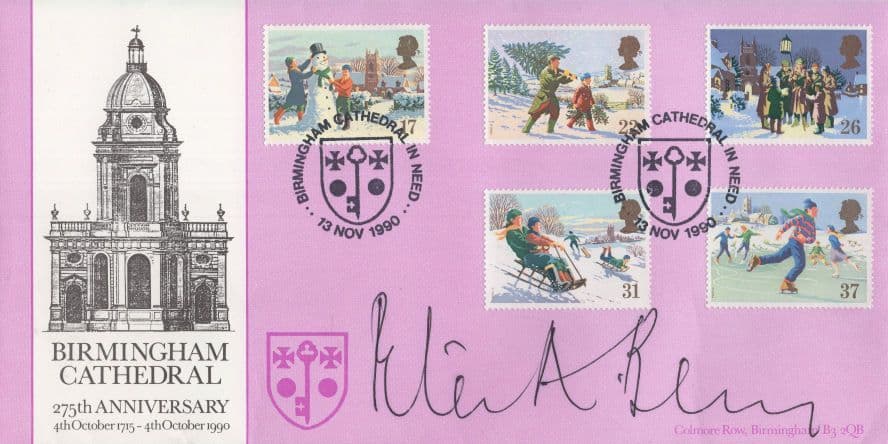 Provost Birmingham Cathedral Revd Peter Berry MA Hand Signed FDC