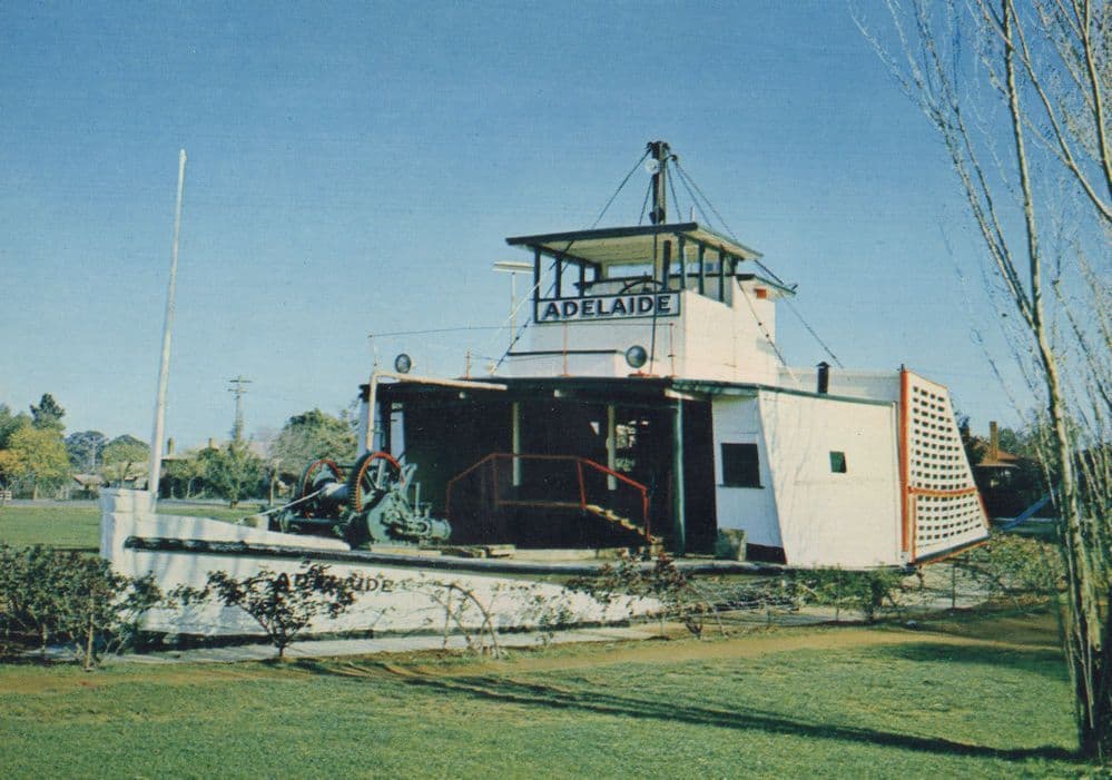 PS Adelaide Australian Ship Paddle Steamer At Echuca Postcard
