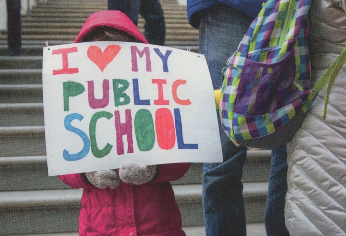 Public School Children Education Rights Protest Rally Postcard