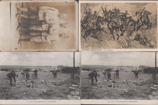 Puisieux Corner Battlefield Lanciers Portrait 4x French WW1 Military Postcard