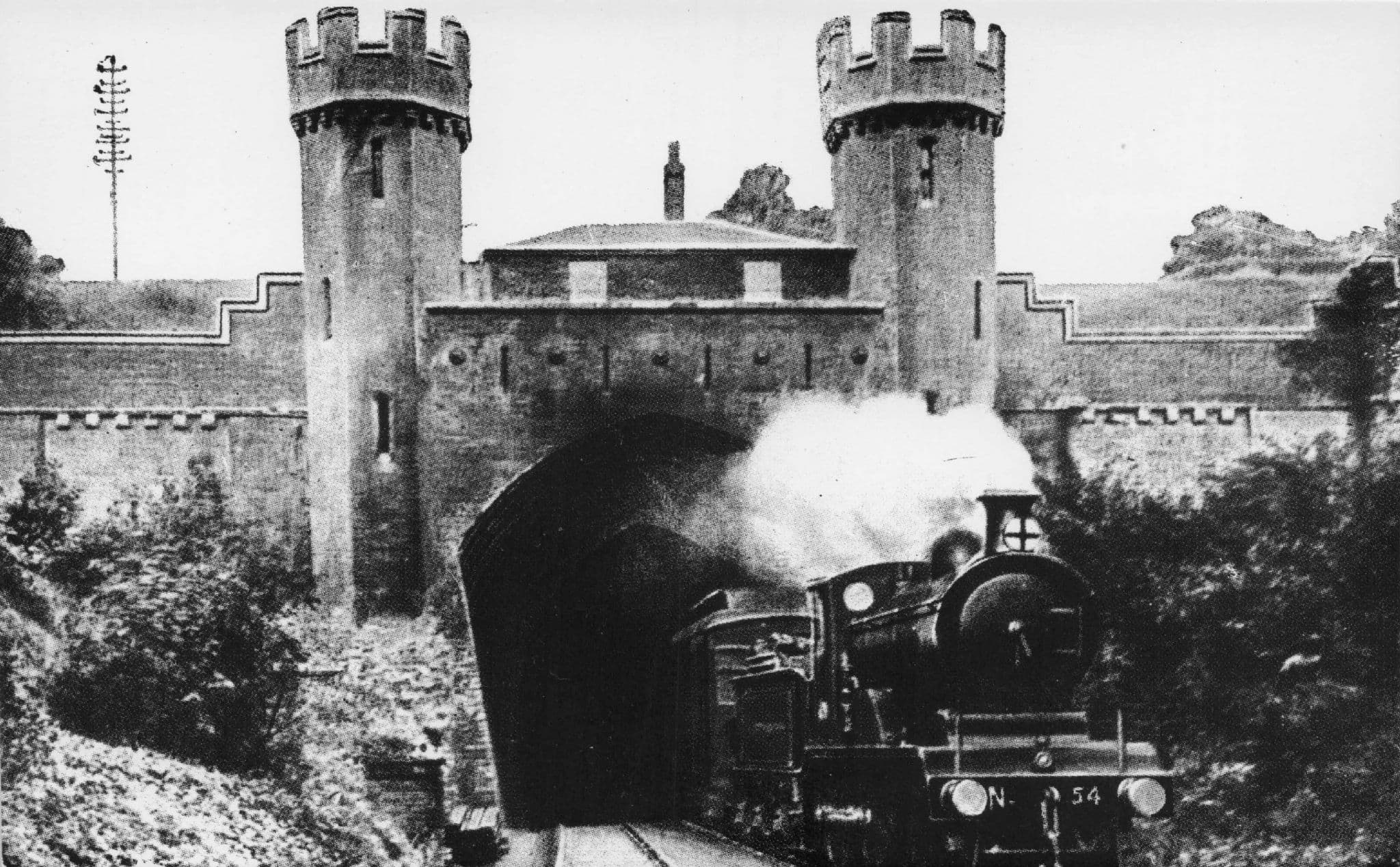 Pullman Express Train at Clayton Tunnel in 1905 Sussex Rail Postcard