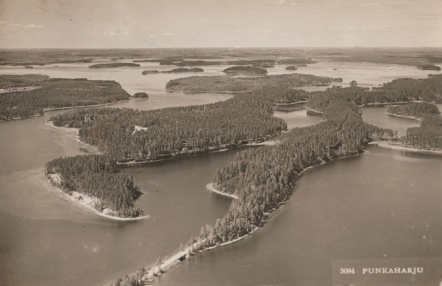 Punkaharju Finland Old Aerial WW1 Real Photo Postcard