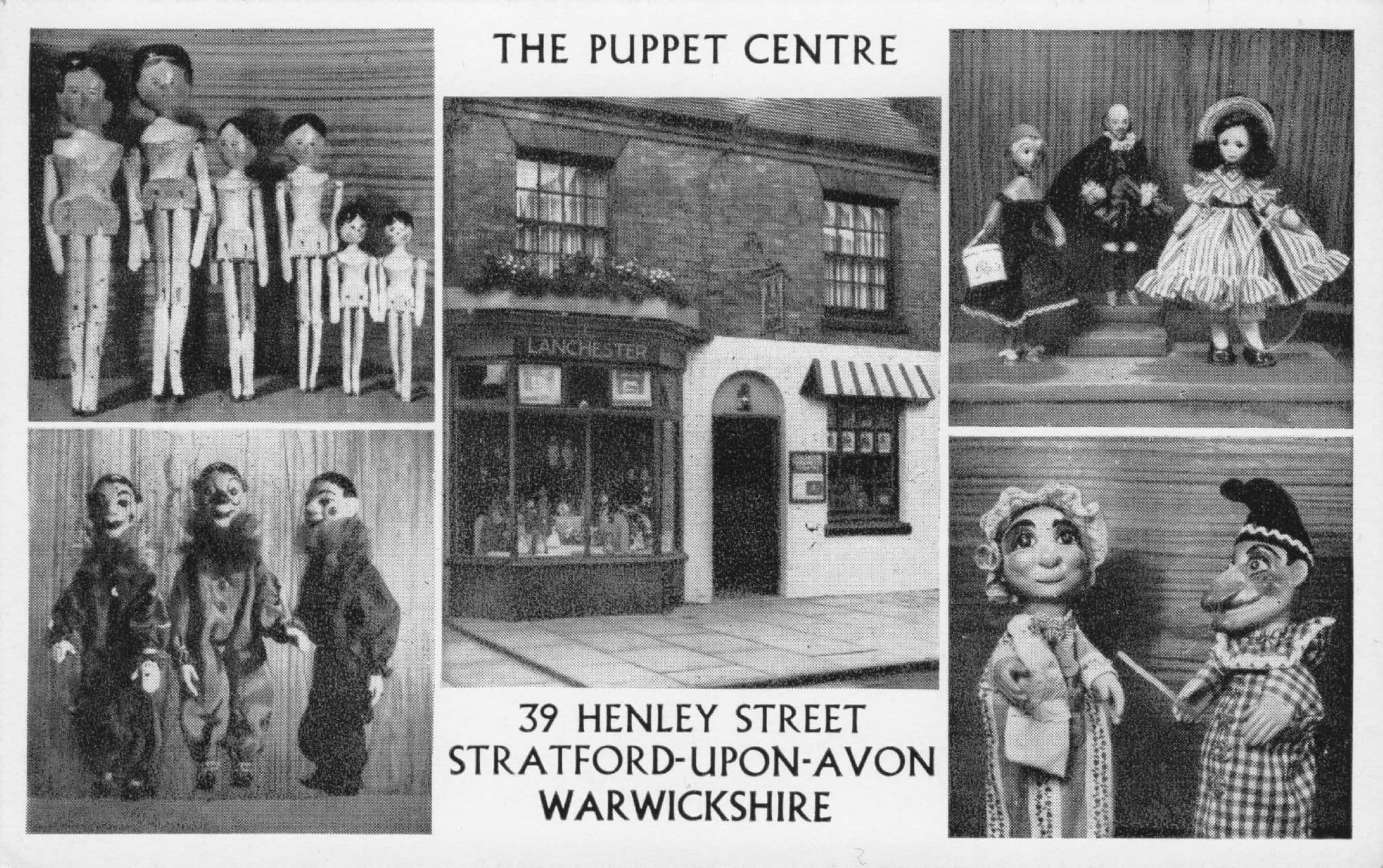 Puppet Centre Punch & Judy Warwickshire Shop Rare Postcard