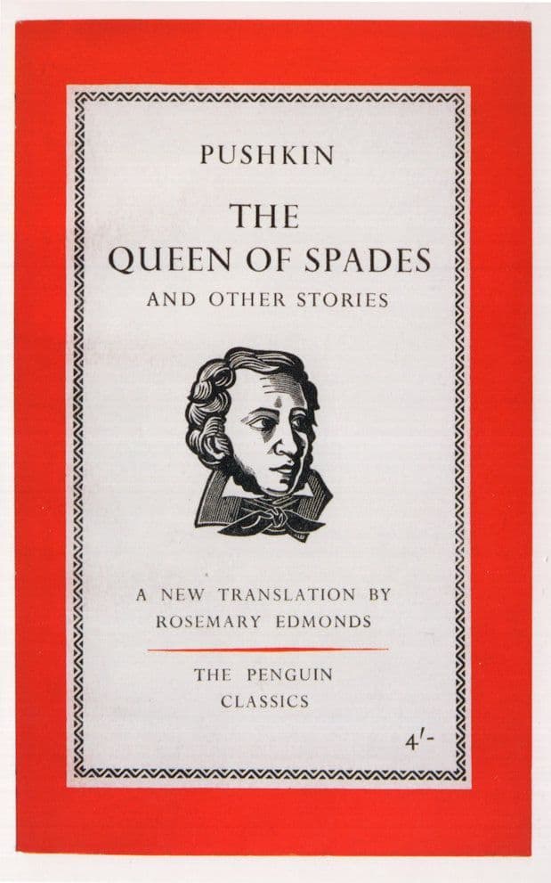 Pushkin The Queen Of Spades 1962 Book Postcard