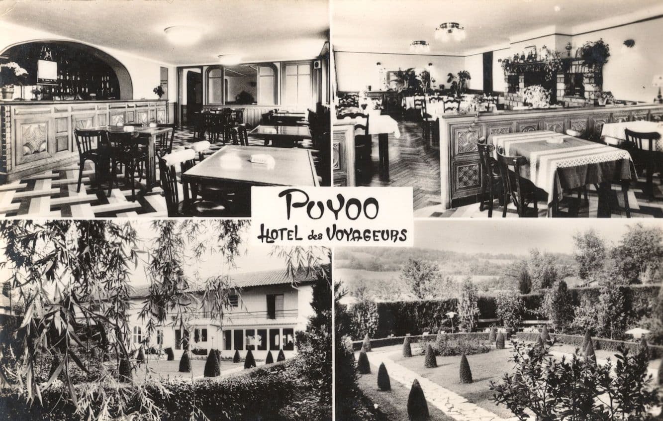 Puyoo Hotel De Voyageurs French Old Real Photo Postcard