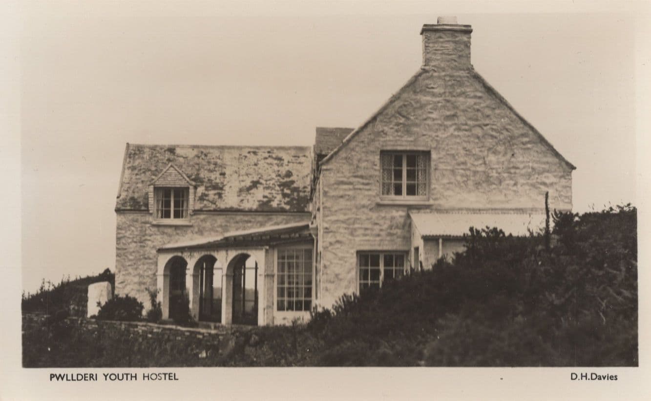 Pwllderi Youth Hostel Welsh Wales Rare Real Photo Postcard