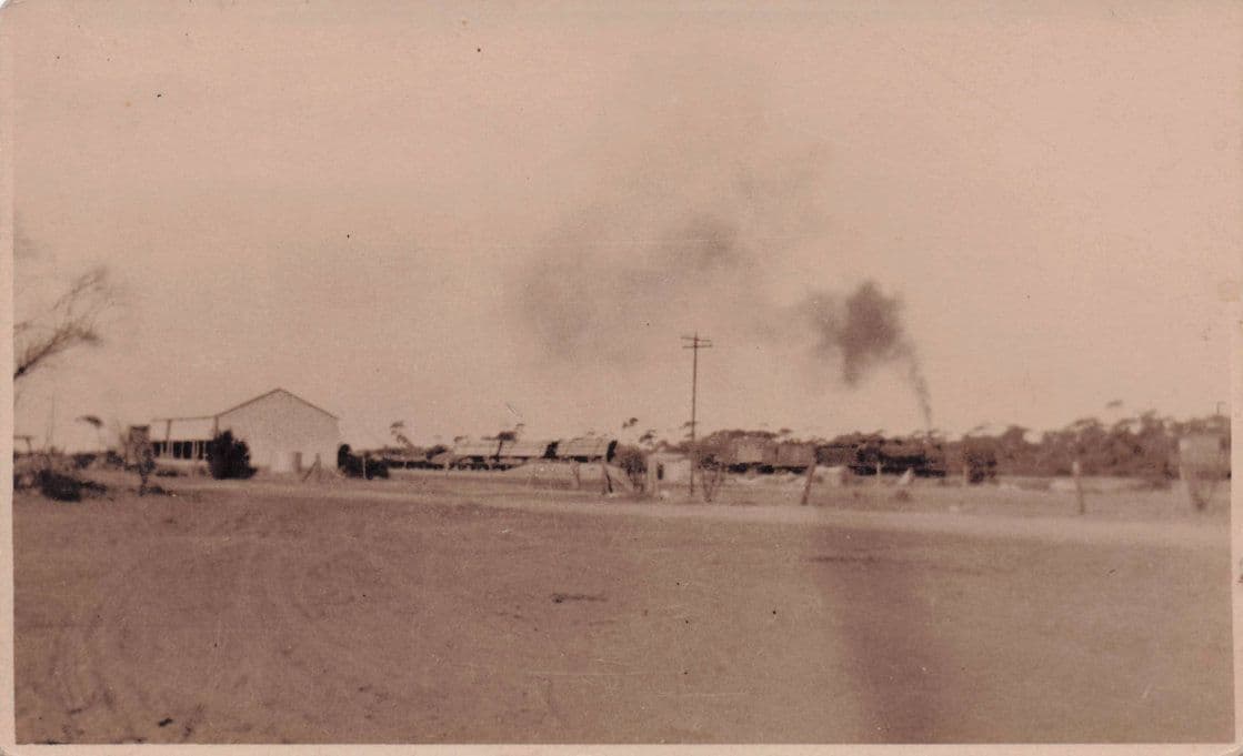 Pygery Siding South Australia Pipe Train Station Old Real Photo Postcard